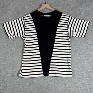 Vintage Them Short Sleeve T Shirt Striped Womens 80s Made In USA No Size Tag